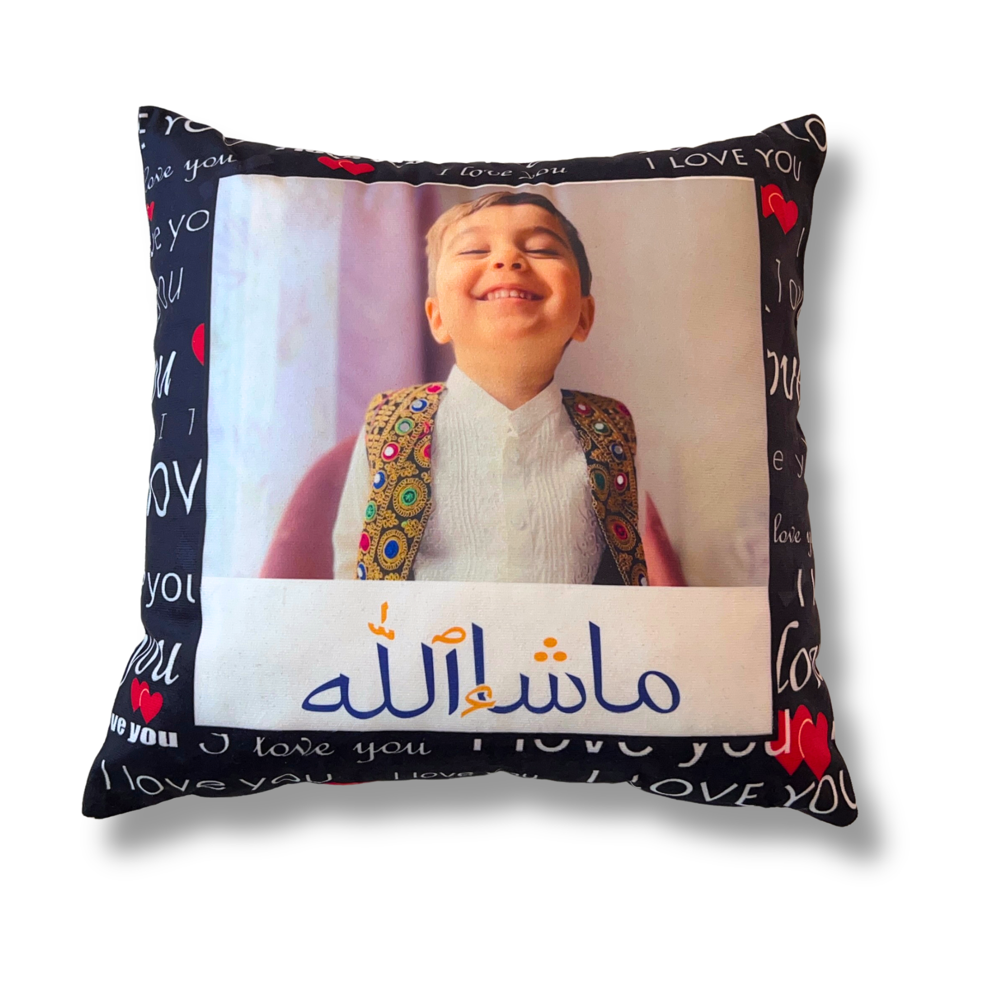 Personalisierter Kissenbezug mit Motiv & Foto (40x40 cm)