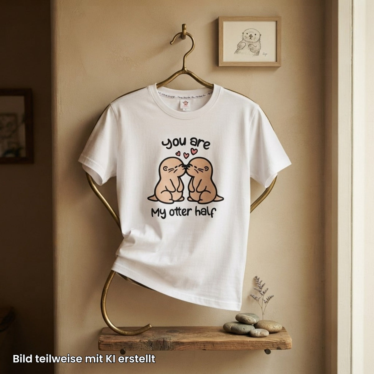 Personalisiertes T-Shirt mit Foto und Text weiß Unisex
