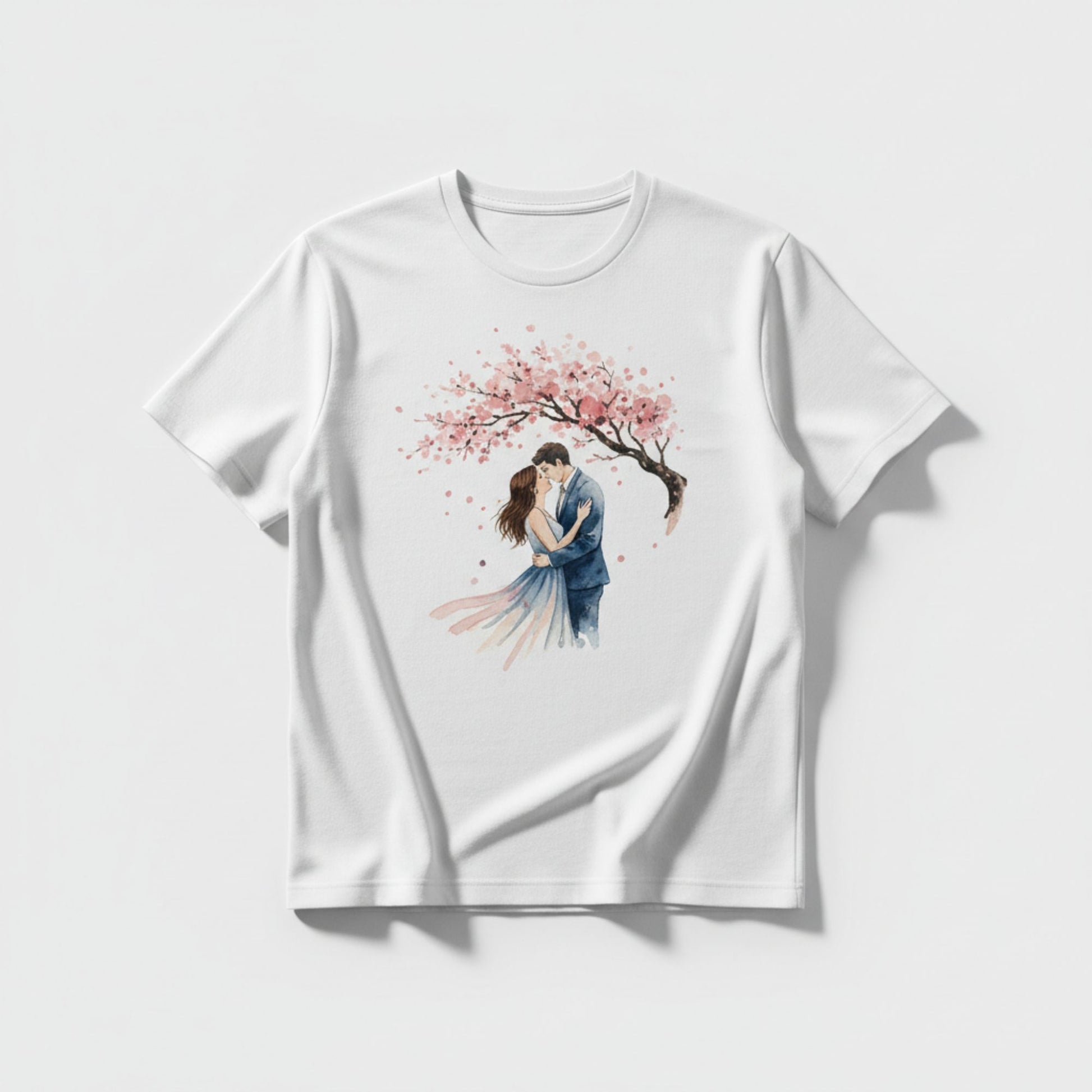 Personalisiertes T-Shirt mit Foto und Text weiß Unisex